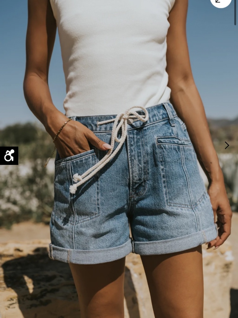 Bohme Lowen Denim Shorts XS NWOT